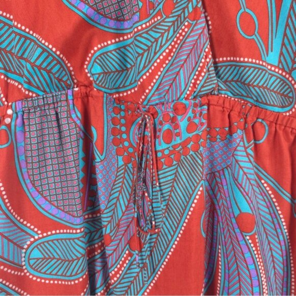 Tibi NEW YORK 100% SILK LooseTop Slightly Fitted Skirt Mini Dress Paisley Size 0 - Picture 9 of 11